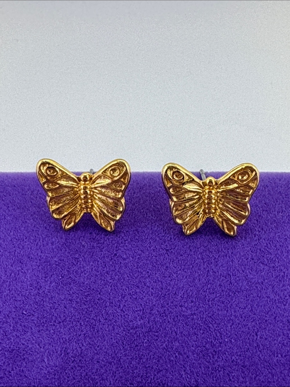 💛 Classic Gold Tone Butterfly Stud Earrings | Y2K Whimsical